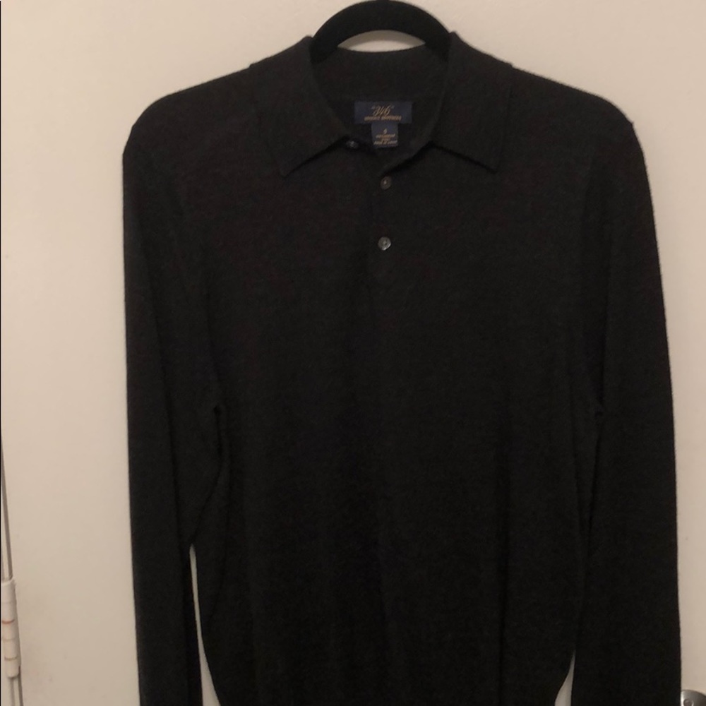 Brooks Brothers 100% Merino Wool Button Up Sweater